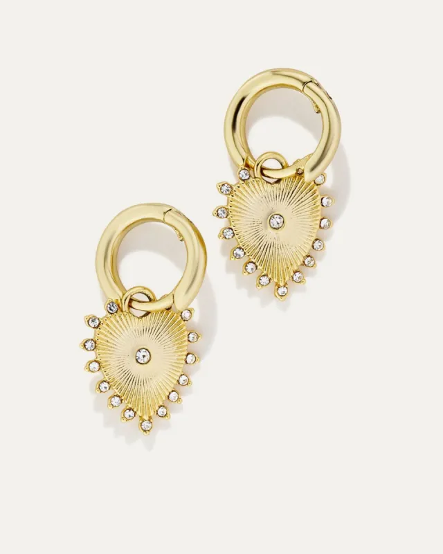 Stevie Heart Earrings sold by Stella & Dot