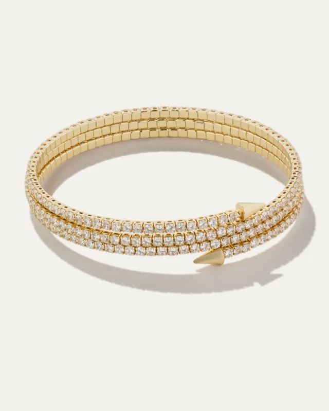 Rebel Pavé Coil Bracelet sold by Stella & Dot