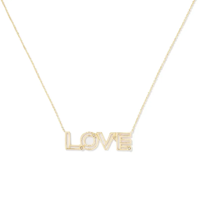 10kt Gold & Diamond 4 Letter Necklace sold by Stella & Dot