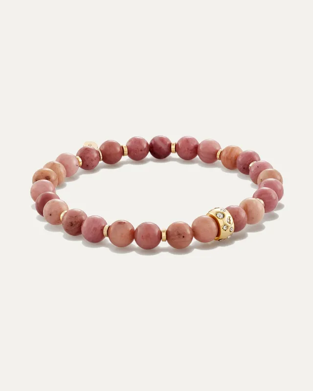 Power Stone Stretch Bracelet | Rhodochrosite Healing Stones sold by Stella & Dot