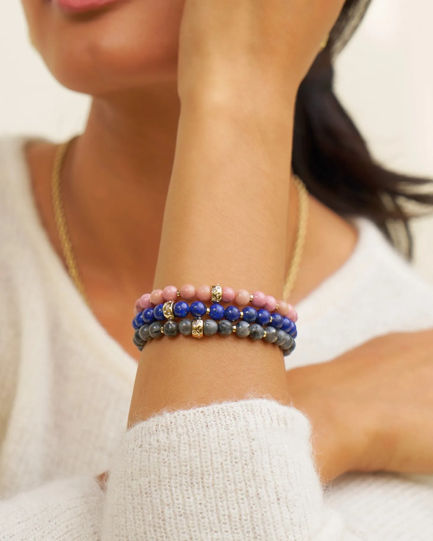 Power Stone Stretch Bracelet | Labradorite sold by Stella & Dot product image thumbnail 3