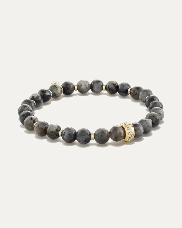 Power Stone Stretch Bracelet | Labradorite sold by Stella & Dot