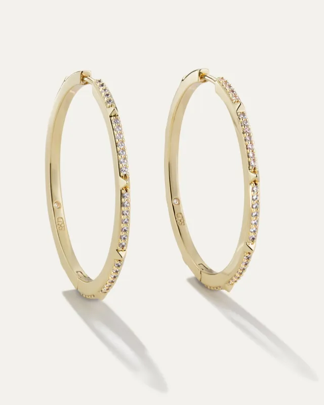 Charlotte Renegade Hoop Earrings | 1.5" sold by Stella & Dot