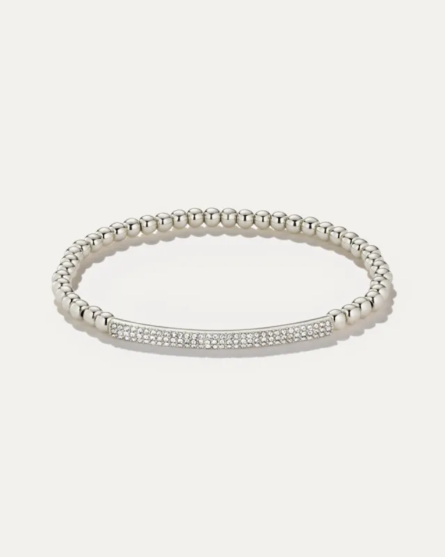 Tribute Beaded Stretch Bracelet | Silver sold by Stella & Dot
