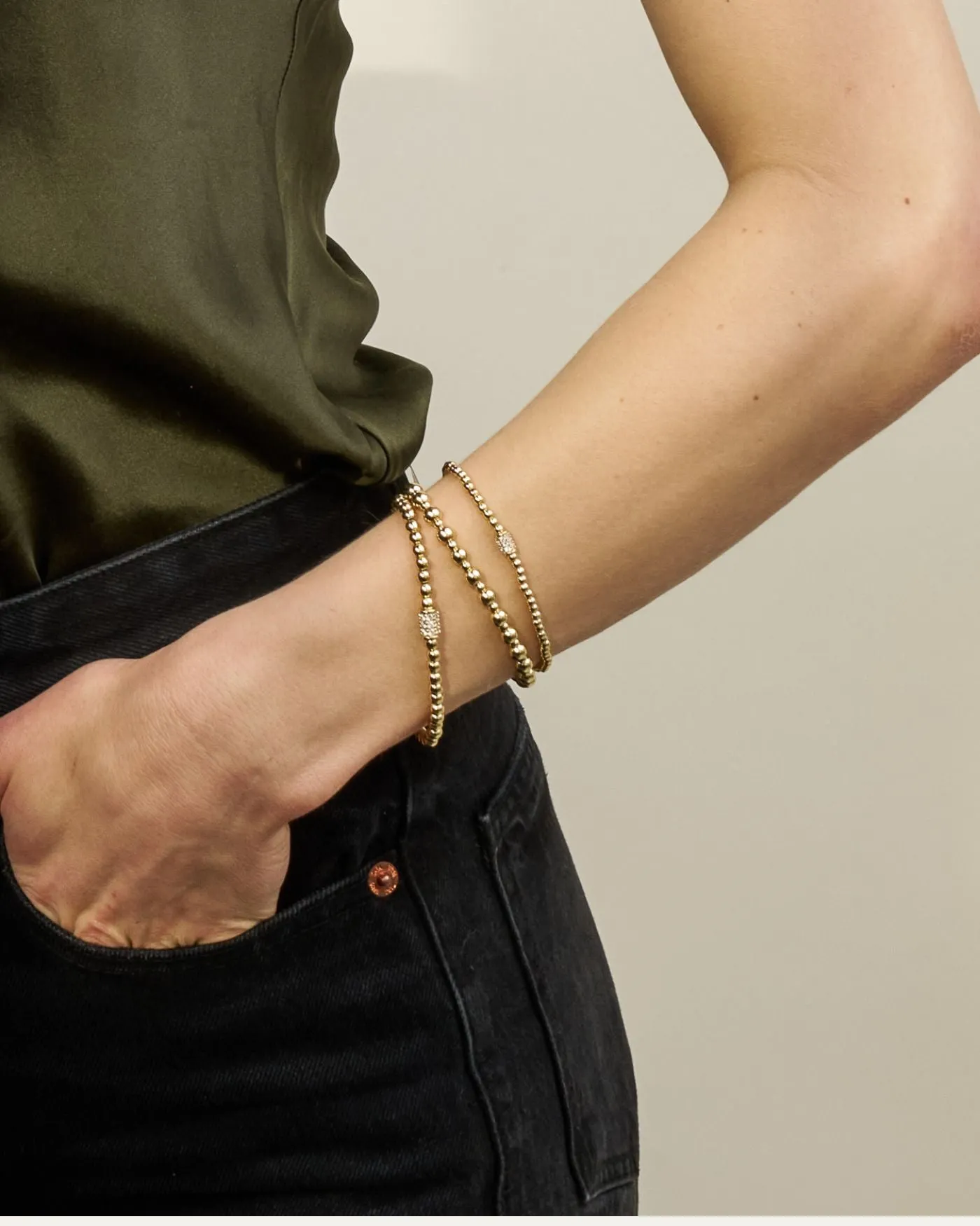 Pavé Rondelle Beaded Bracelet sold by Stella & Dot product image thumbnail 2