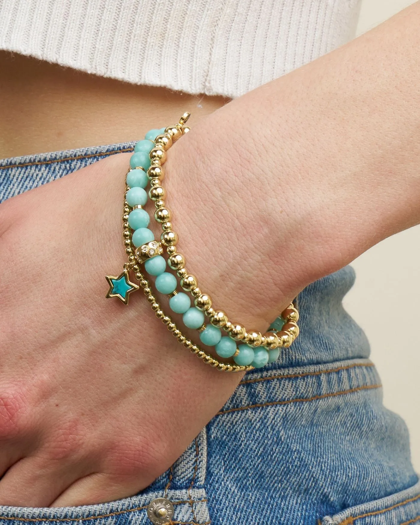 Power Stone Stretch Bracelet | Amazonite sold by Stella & Dot product image thumbnail 2