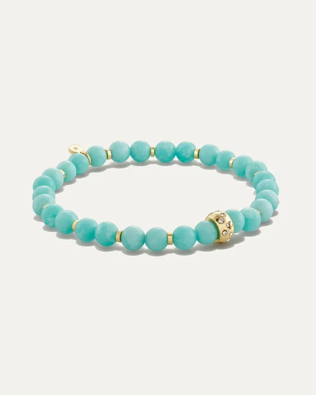 Power Stone Stretch Bracelet | Amazonite sold by Stella & Dot