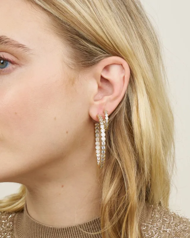 Bezel Set Essential Hoops sold by Stella & Dot