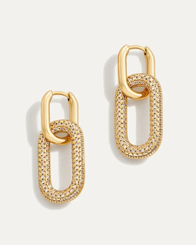 Reversible Pavé Link Earrings sold by Stella & Dot