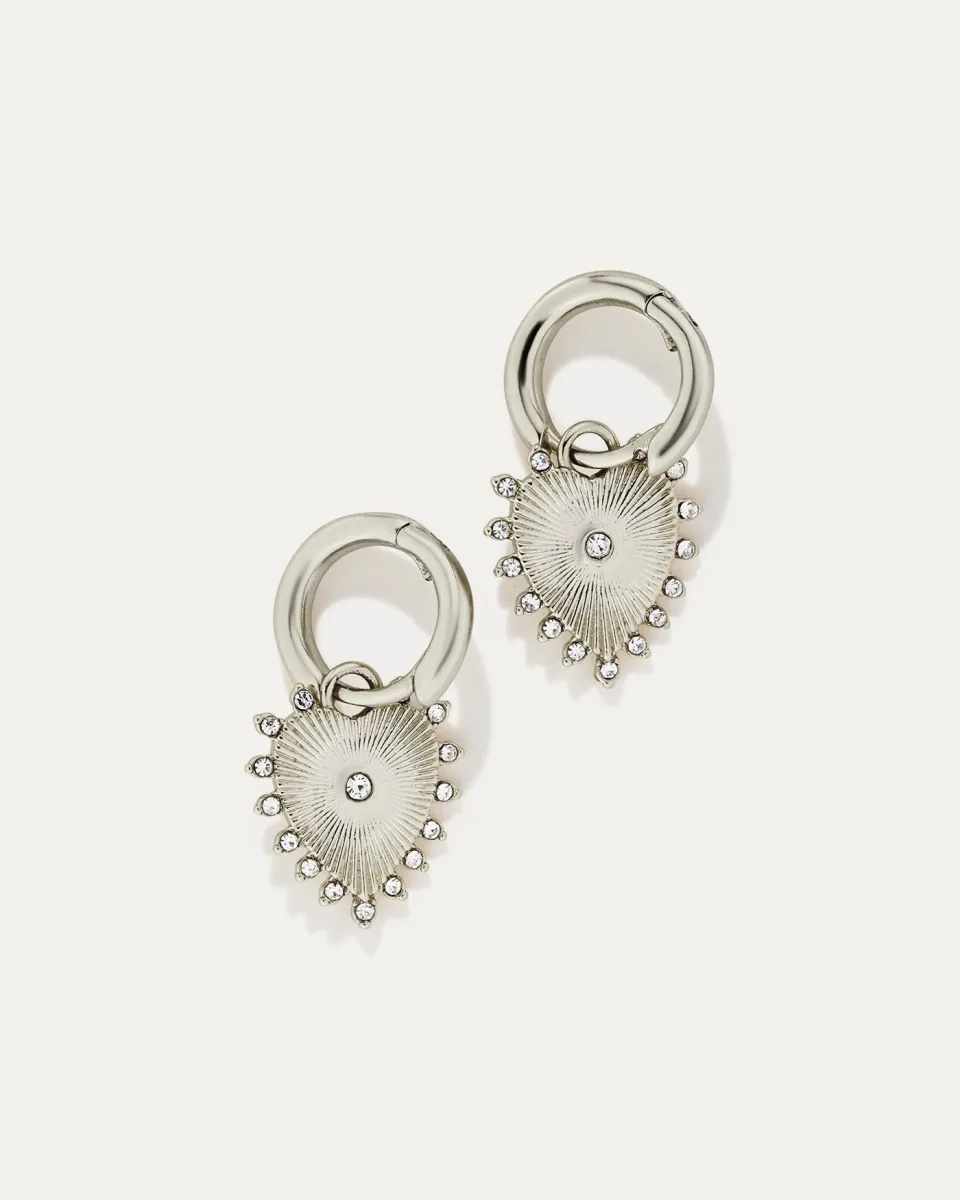 Stevie Heart Earrings | Silver sold by Stella & Dot
