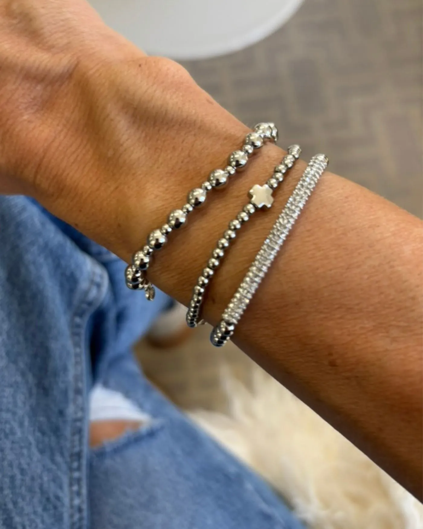 Cross Beaded Stretch Bracelet sold by Stella & Dot product image thumbnail 5