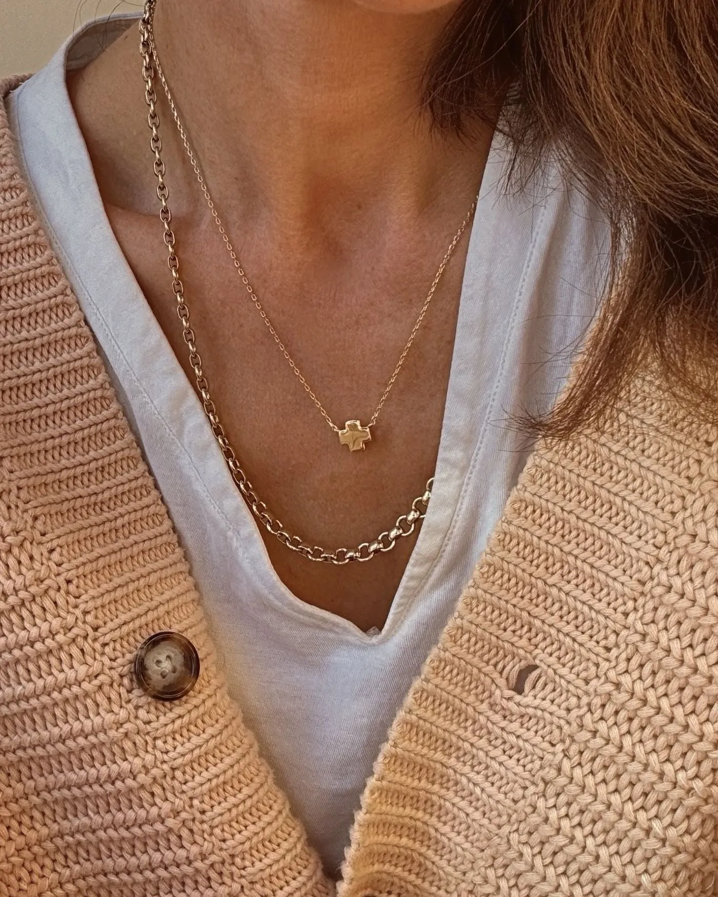 Delicate Adjustable Cross Necklace | Silver sold by Stella & Dot product image thumbnail 3