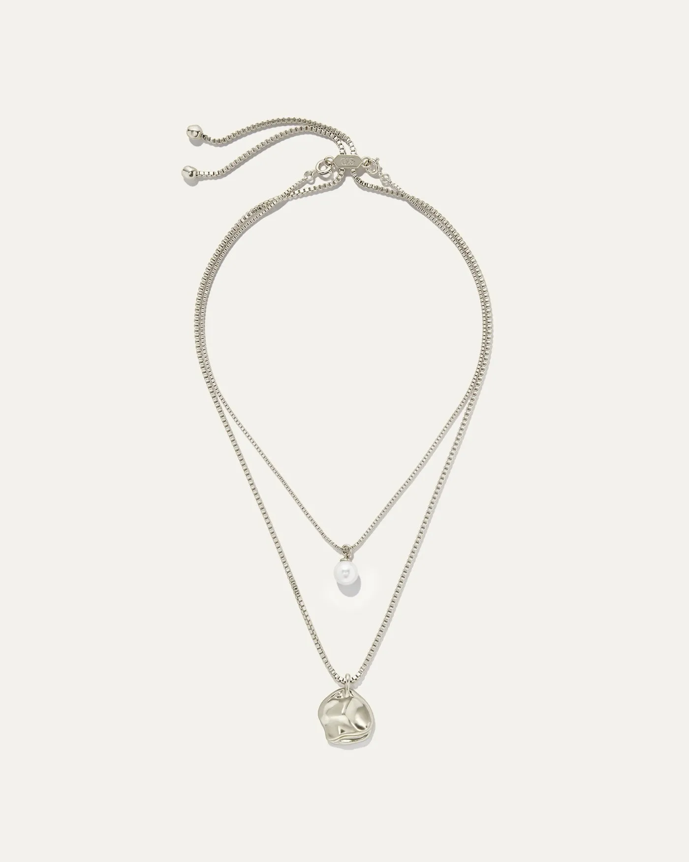 Gaia Pearl Layering Necklace | Silver sold by Stella & Dot product image thumbnail 3