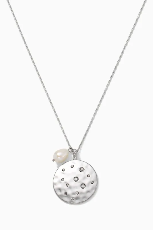 Collector's Box Medallion Pendant Silver sold by Stella & Dot
