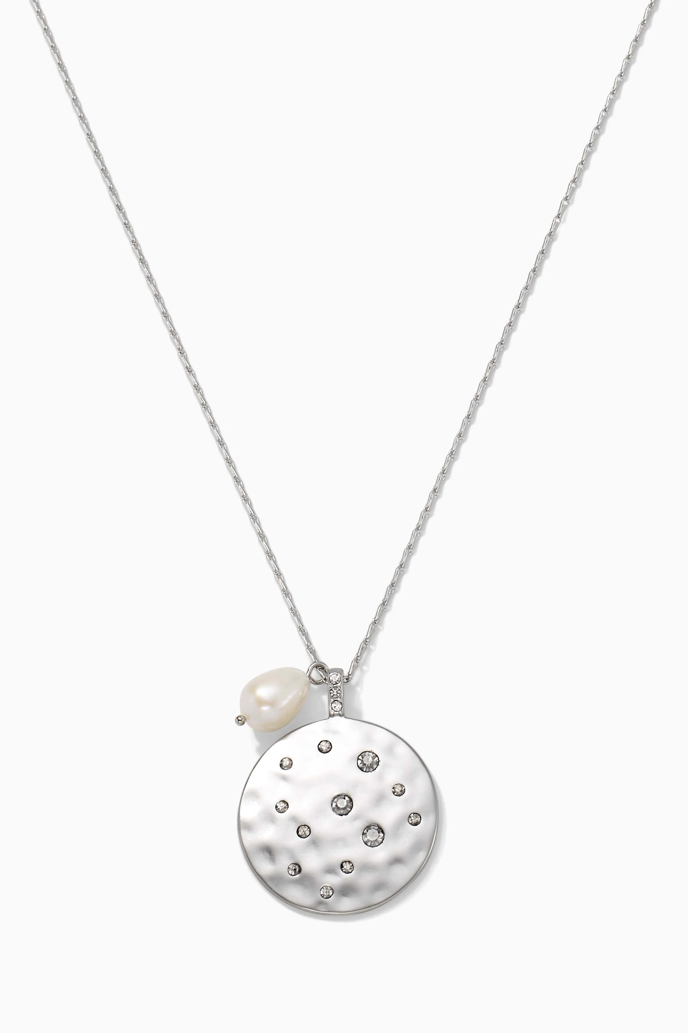 Collector's Box Medallion Pendant Silver sold by Stella & Dot