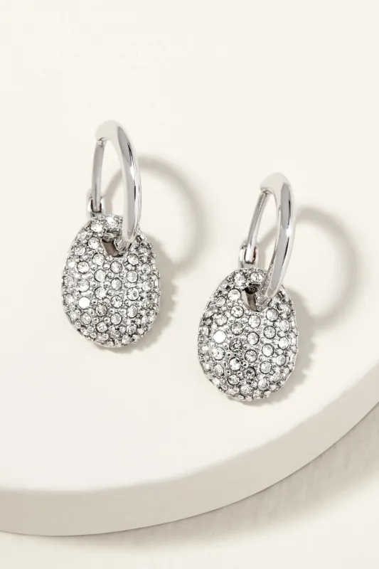 Ulani Reversible Drop Huggie Earrings | Silver sold by Stella & Dot