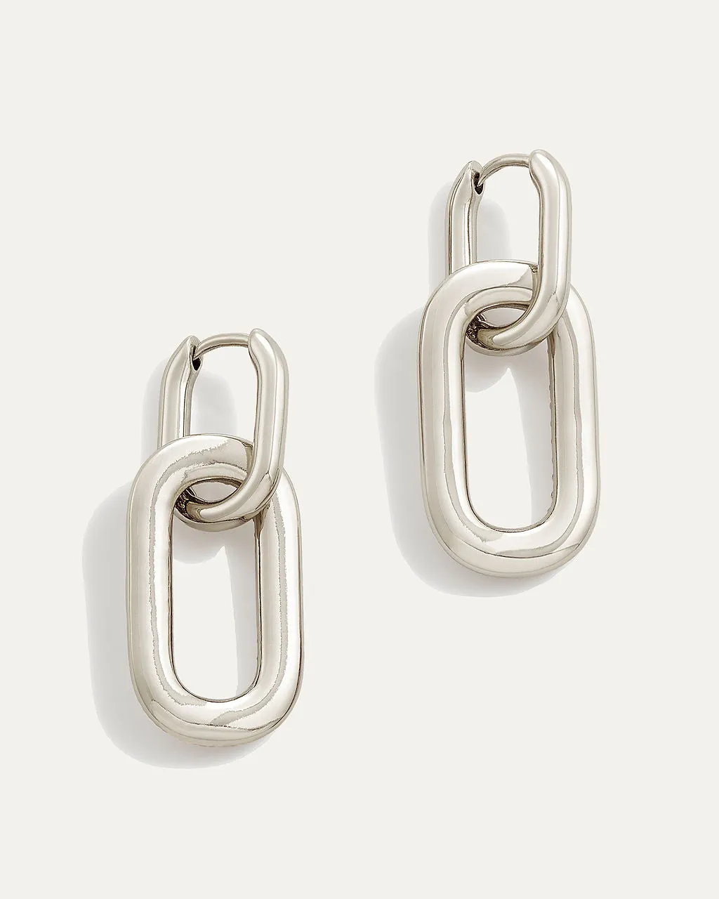 Reversible Pavé Link Earrings | Silver sold by Stella & Dot product image thumbnail 3