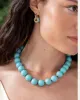 Turquoise Rondelle Huggie Earrings sold by Stella & Dot