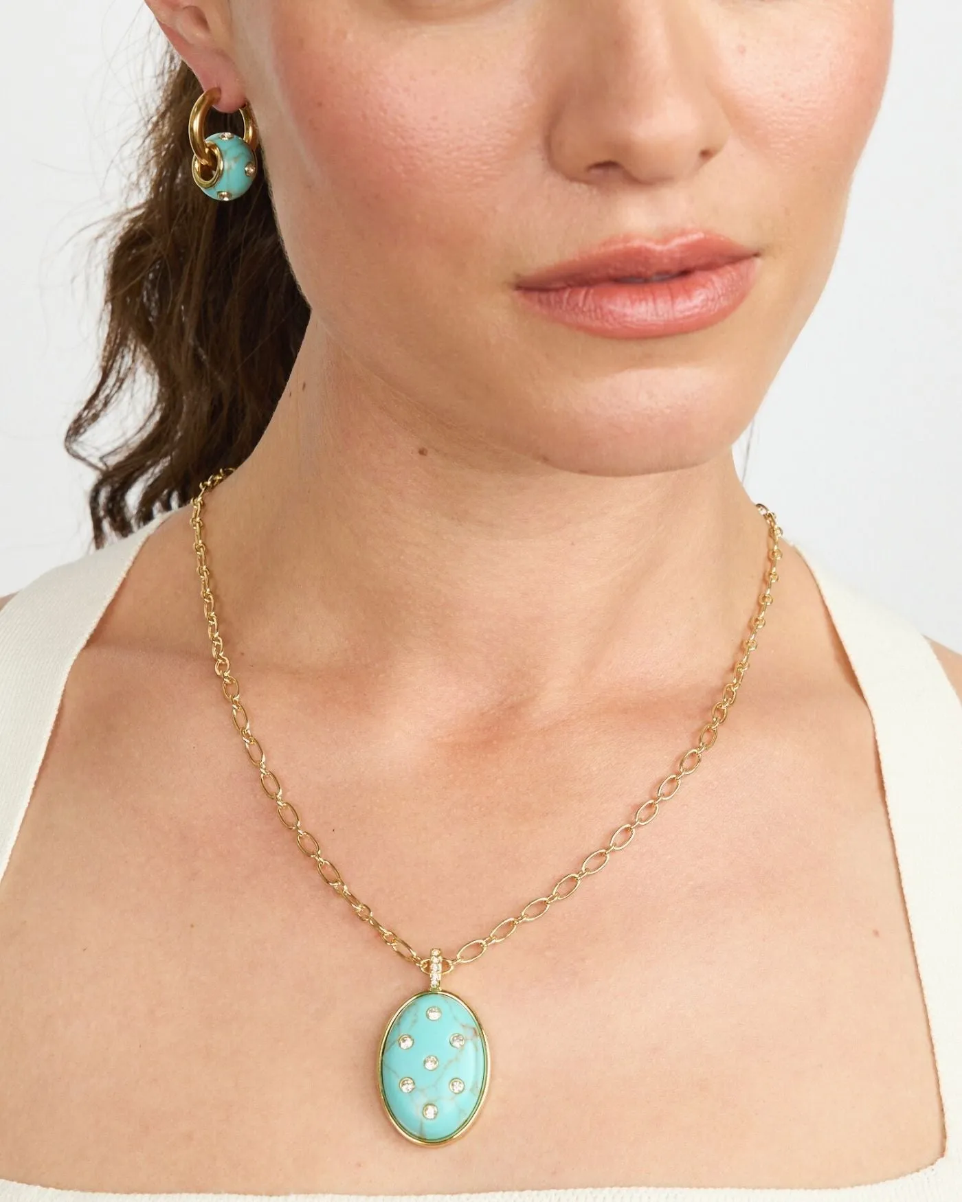 Convertible Rondelle Huggie Earrings sold by Stella & Dot product image thumbnail 4