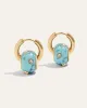 Turquoise Rondelle Huggie Earrings sold by Stella & Dot