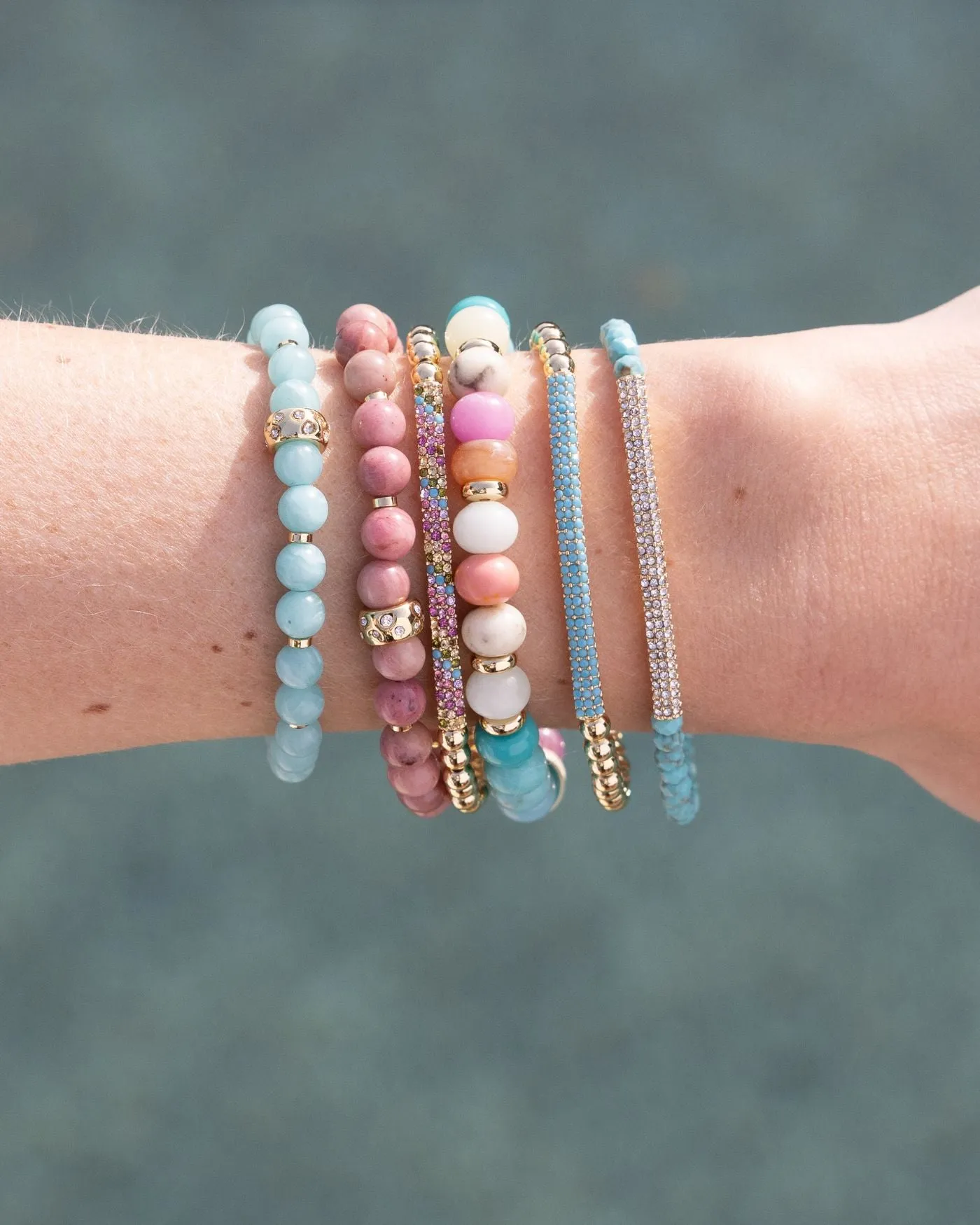 Pastel Beaded Candy Stretch Bracelet sold by Stella & Dot product image thumbnail 4