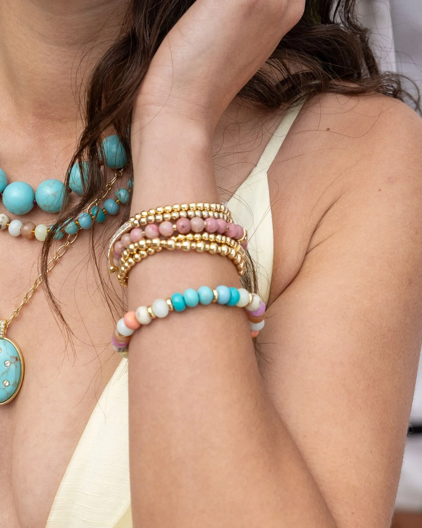 Pastel Beaded Candy Stretch Bracelet sold by Stella & Dot product image thumbnail 2