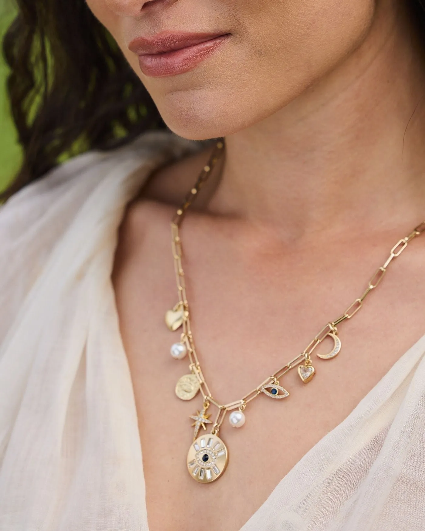 Evil Eye Mixed Charm Necklace sold by Stella & Dot product image thumbnail 4