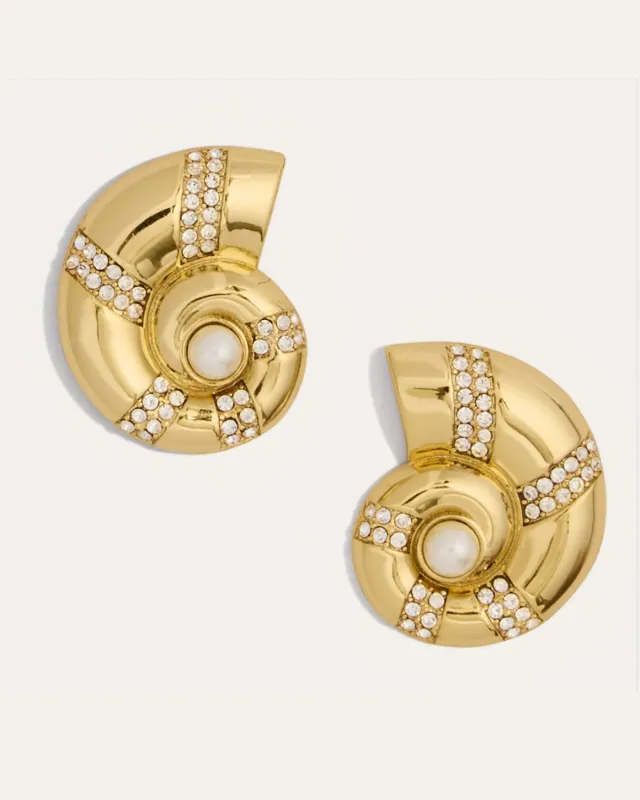 Nautilus Shell Stud Earring sold by Stella & Dot