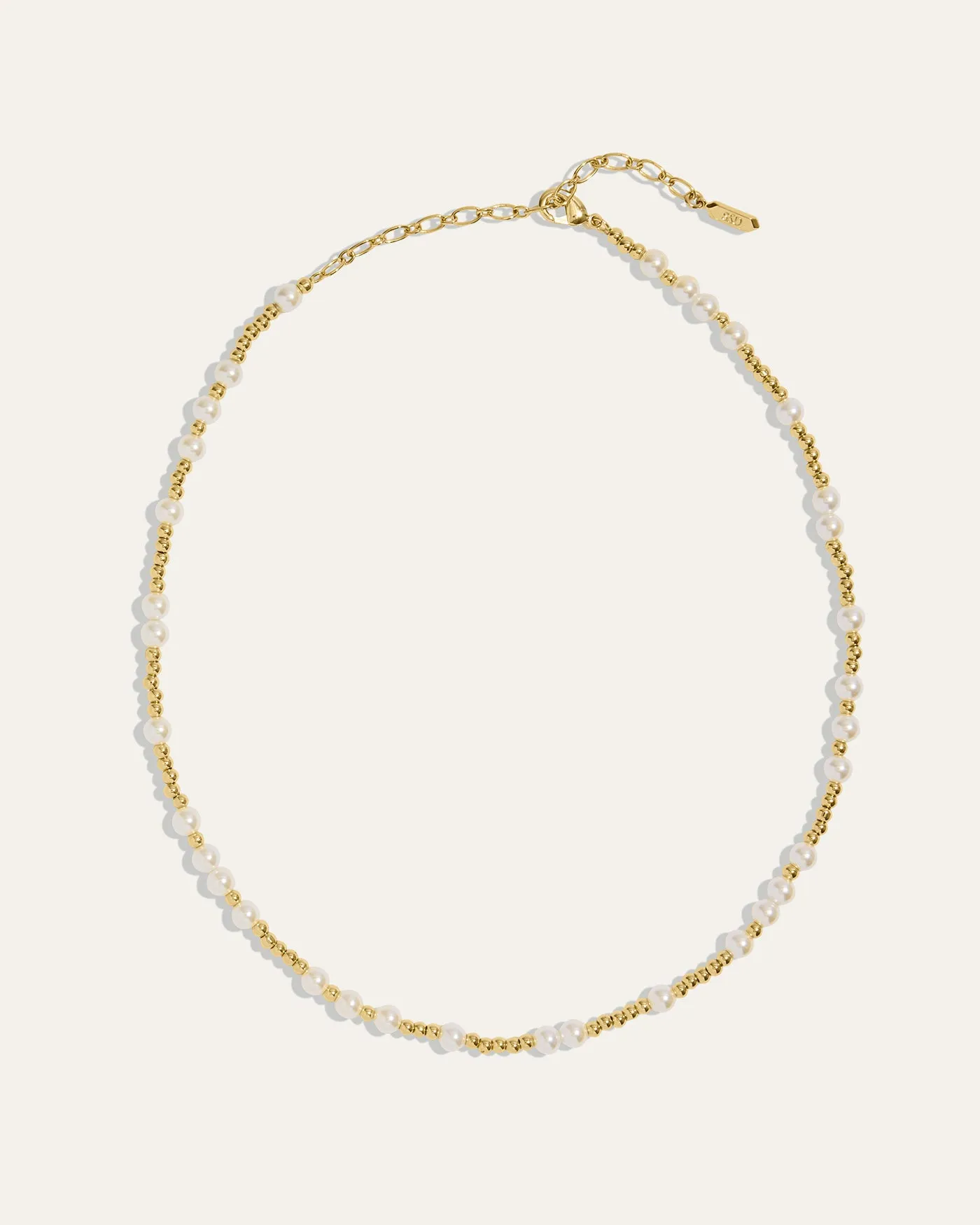 Pearl and Gold Beaded Adjustable Choker Necklace sold by Stella & Dot product image thumbnail 3