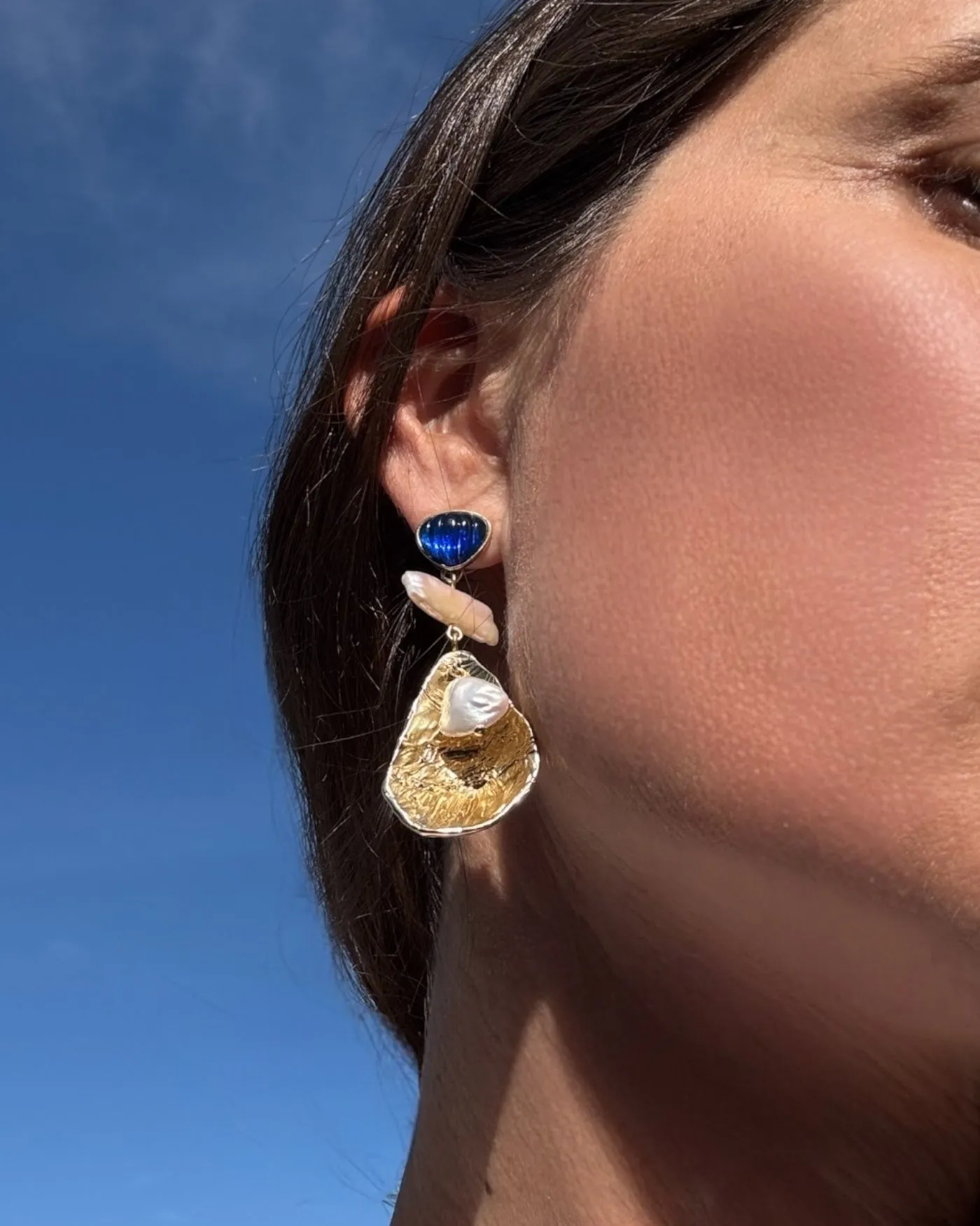 ✨Limited Edition✨ Oyster Shell & Pearl Statement Earring sold by Stella & Dot product image thumbnail 3