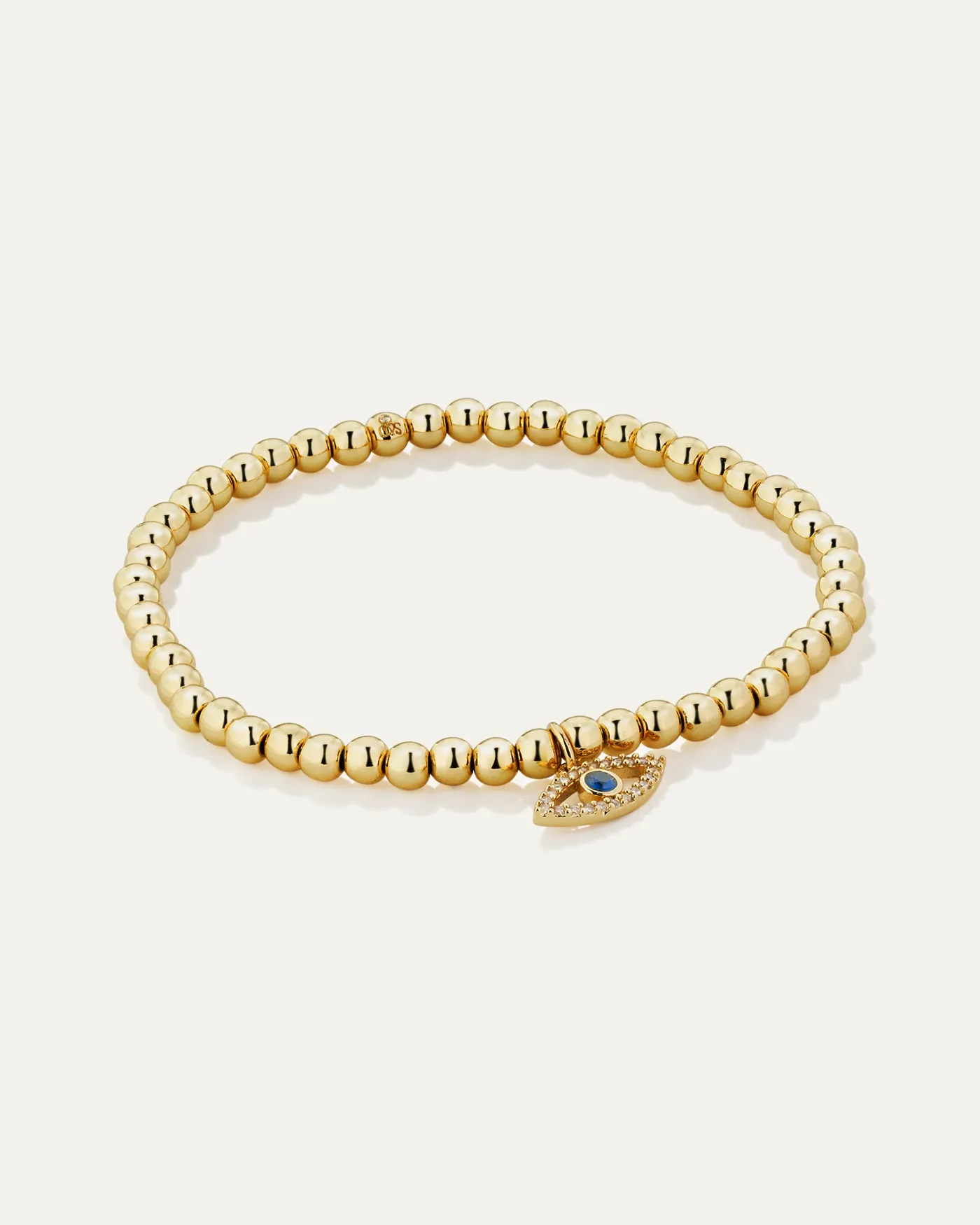 Evil Eye Gold Beaded Stretch Bracelet sold by Stella & Dot