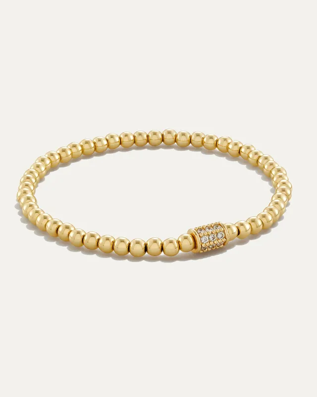 Pavé Rondelle Stackable Gold Beaded Bracelet  sold by Stella & Dot