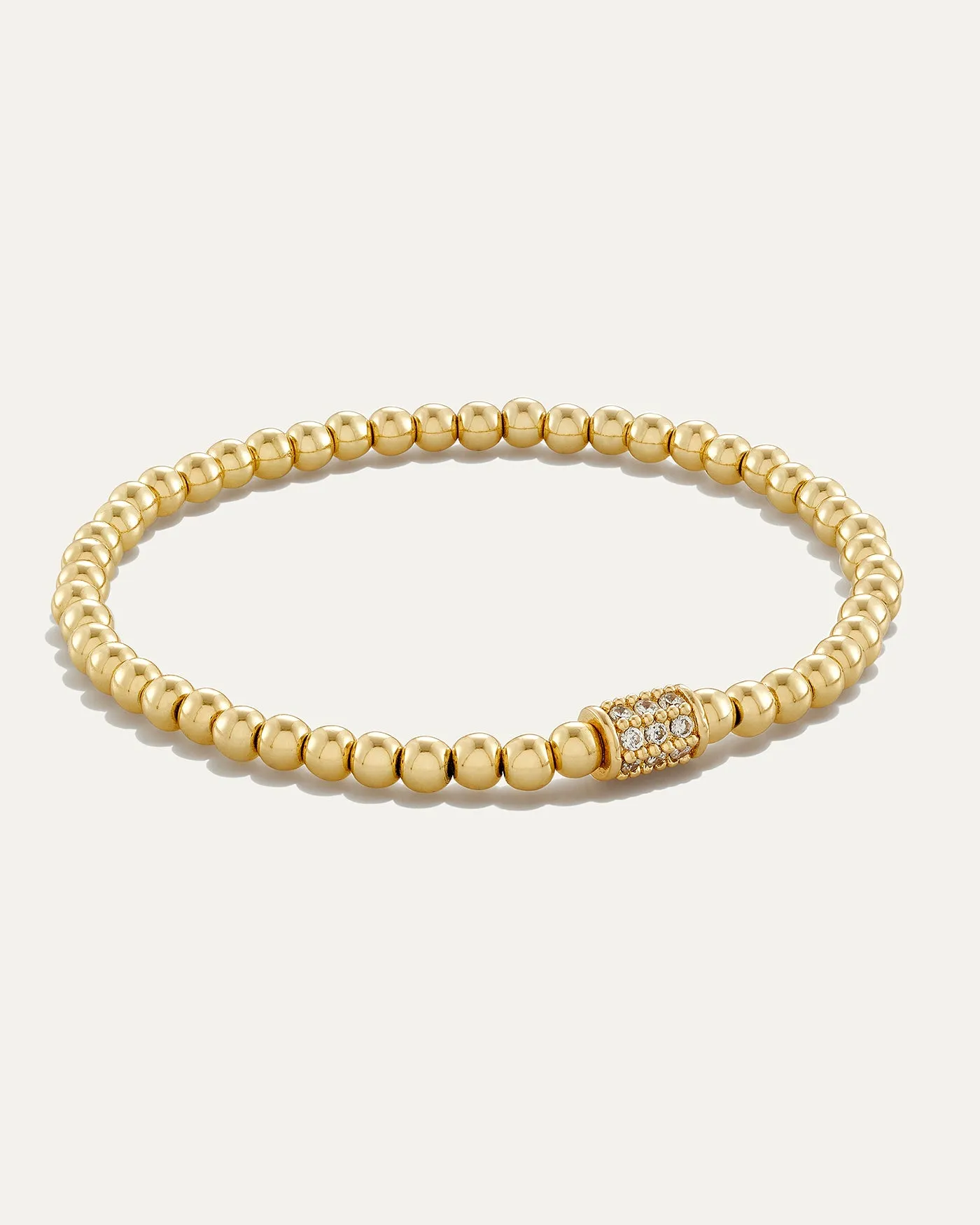 Pavé Rondelle Stackable Gold Beaded Bracelet sold by Stella & Dot