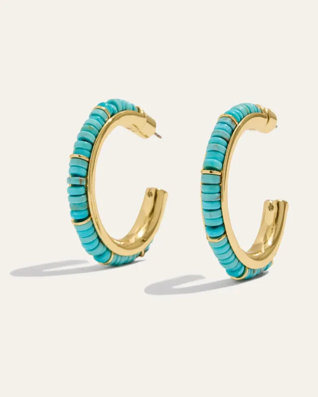 Boho Beaded Hoop Earrings sold by Stella & Dot