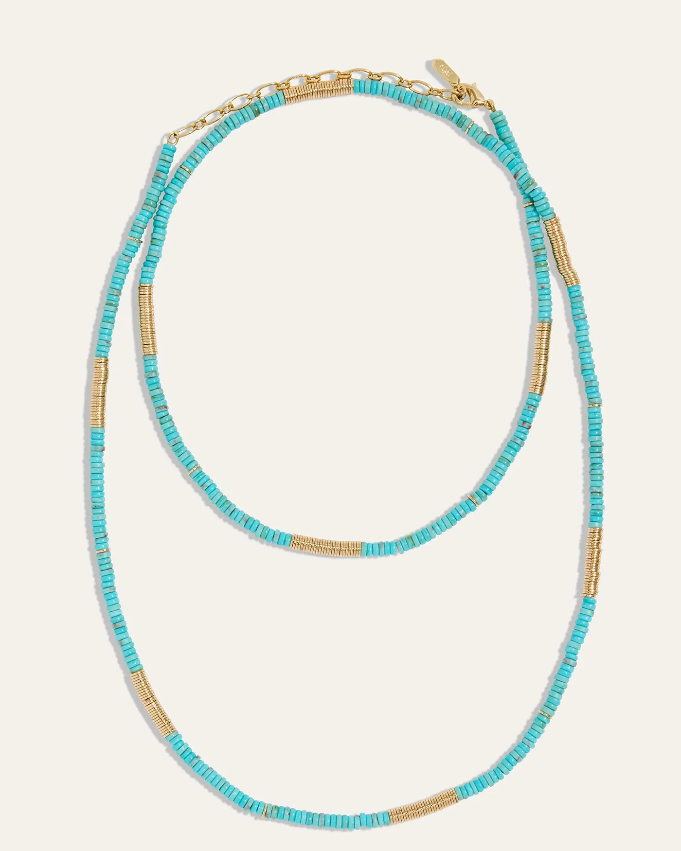 Boho Turquoise and Gold Beaded Wrap Necklace sold by Stella & Dot