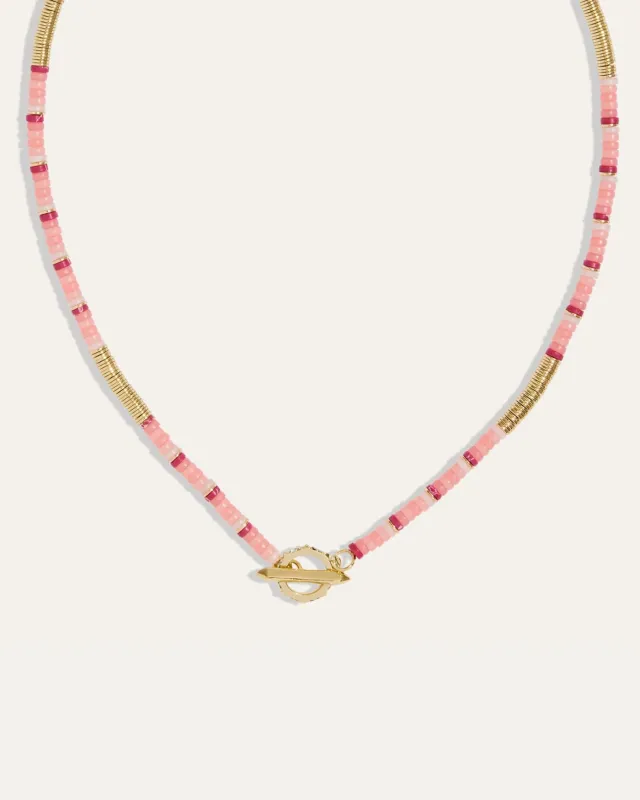 Boho Beaded Pink Toggle Necklace sold by Stella & Dot