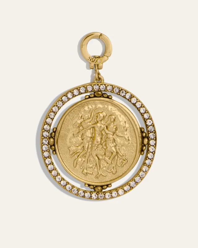 Three Graces Tatum Gold and Pavé Charm sold by Stella & Dot