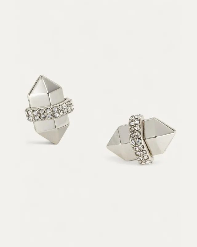Rebel Stud Earrings | Silver sold by Stella & Dot