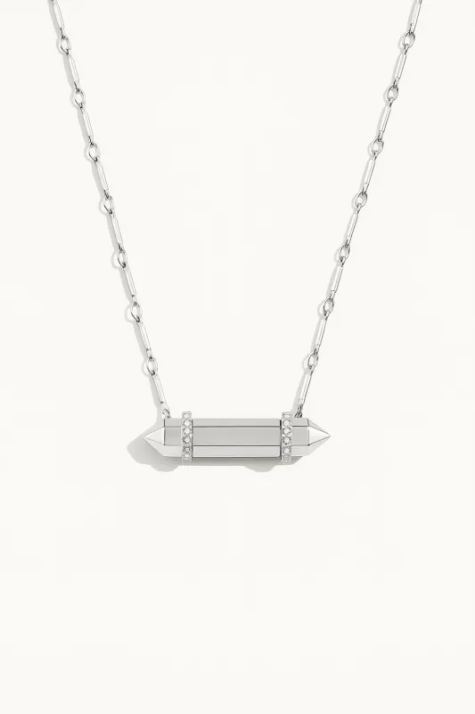 Rebel Mini Pendant Necklace | Silver made by Stella & Dot