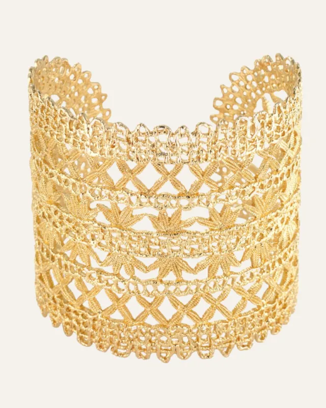 Alila Lace Gold Cuff sold by Stella & Dot