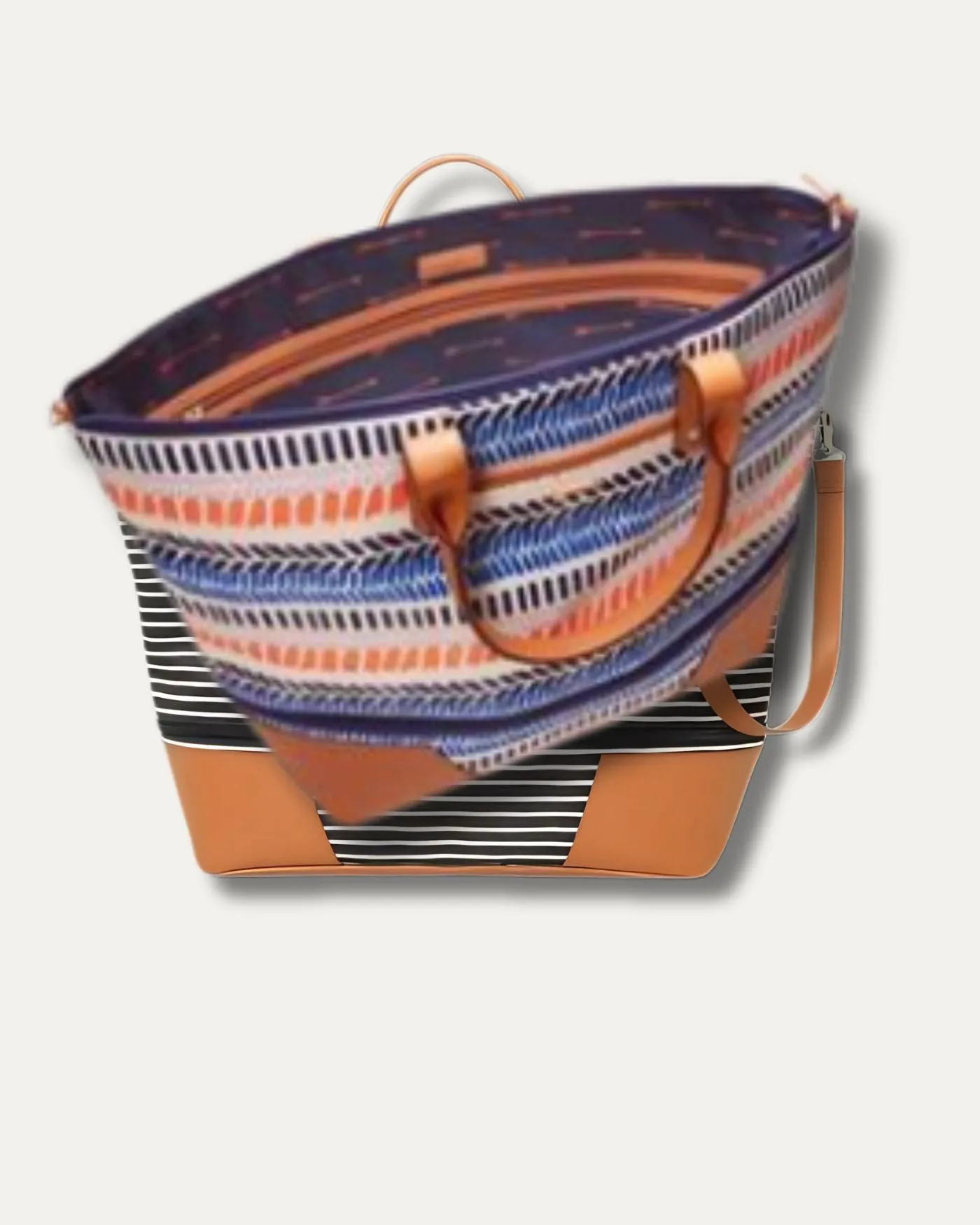 Getaway Bag | Multi Stripe Cobalt & Coral sold by Stella & Dot product image thumbnail 3