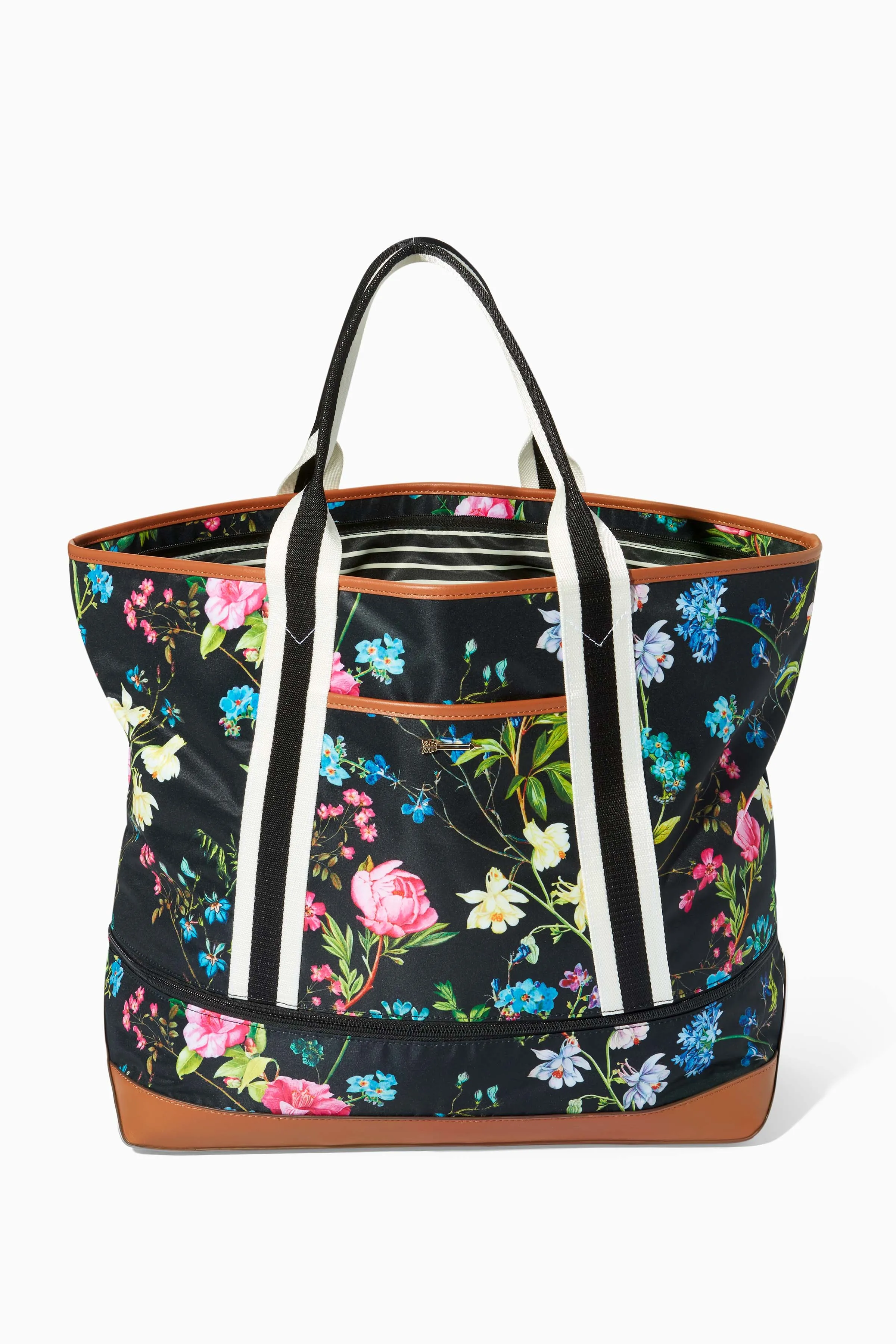 Getaway Travel Bag | Black Botanical sold by Stella & Dot product image thumbnail 3