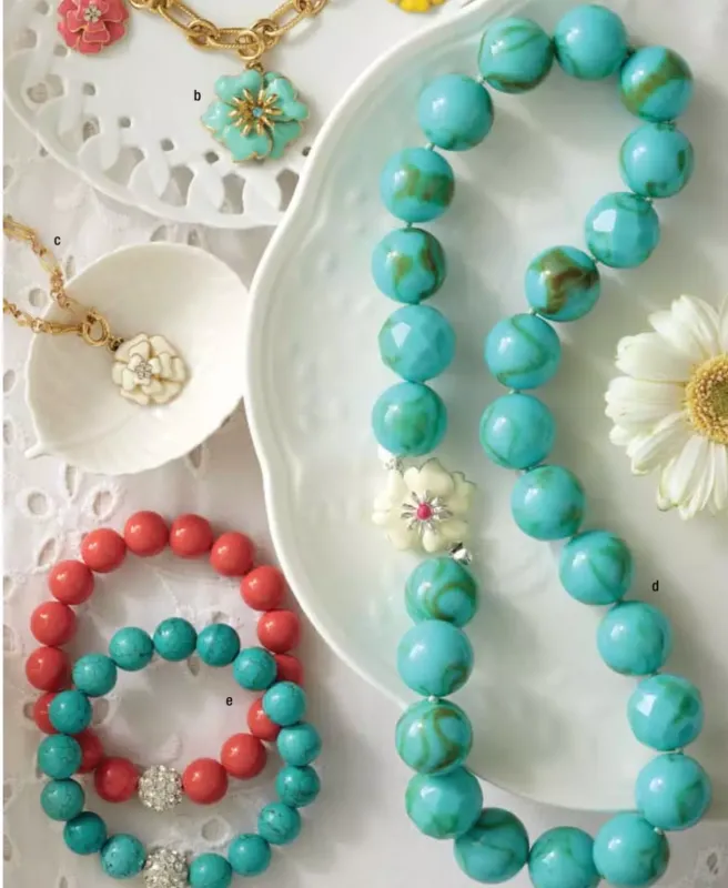 Turquoise Dot Flower Necklace sold by Stella & Dot