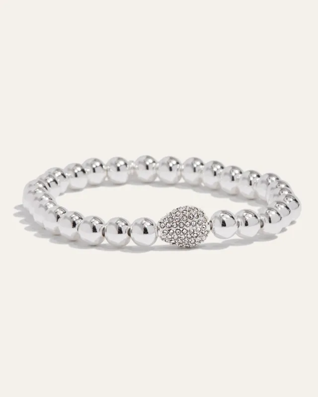 Ulani Beaded Stretch Bracelet | Silver sold by Stella & Dot