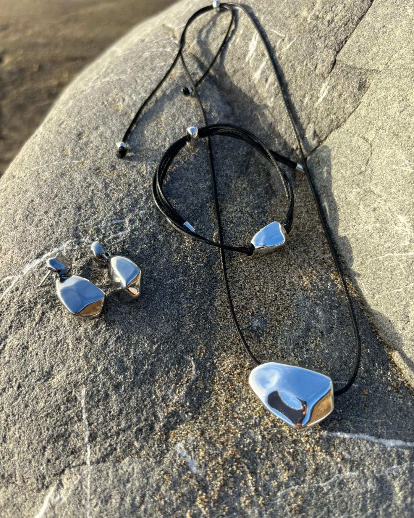 Ulani on Leather Cord Necklace | Black + Silver sold by Stella & Dot product image thumbnail 4