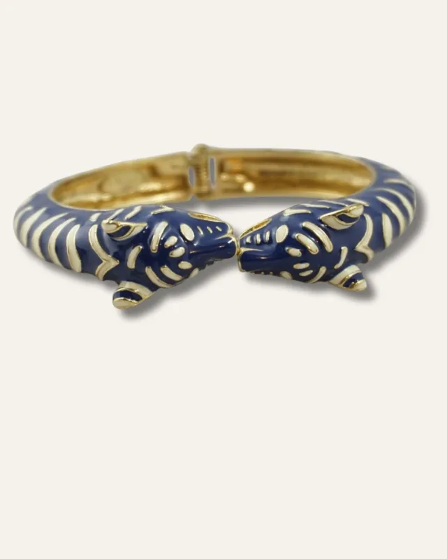 Blue Tiger Enamel Bangle made by Stella & Dot