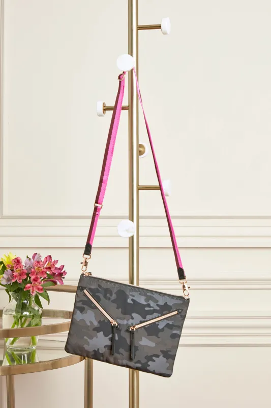 Lady Boss Crossbody Black Camo sold by Stella & Dot