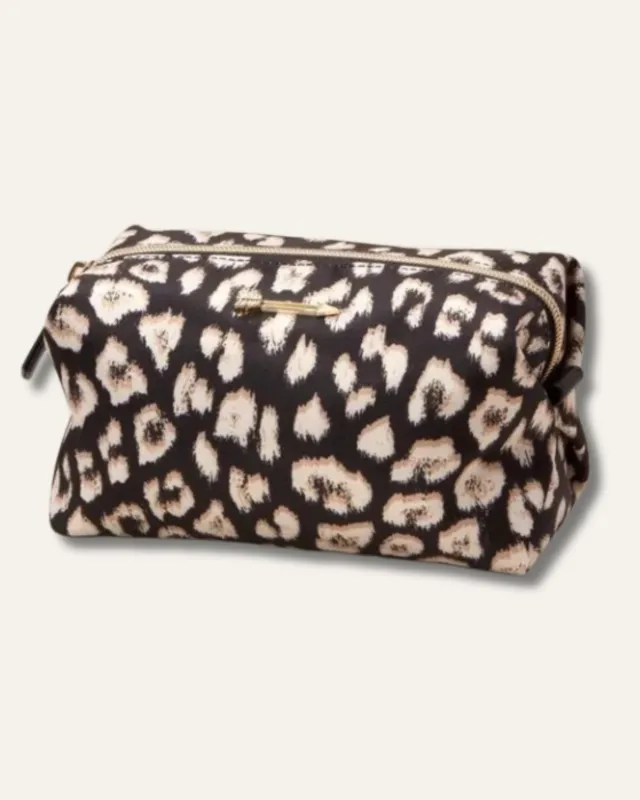Black Leopard Print Pouf sold by Stella & Dot