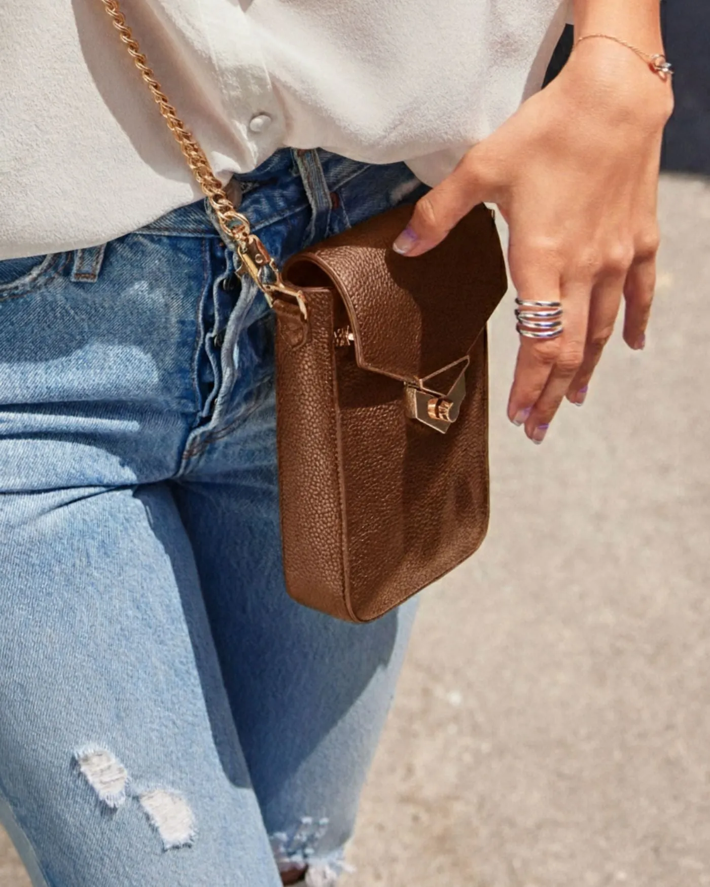 Covet Essentials Crossbody Bag | Brown Leather sold by Stella & Dot product image thumbnail 2