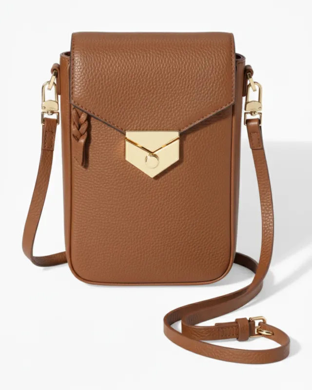 Covet Essentials Crossbody Bag | Brown Leather sold by Stella & Dot